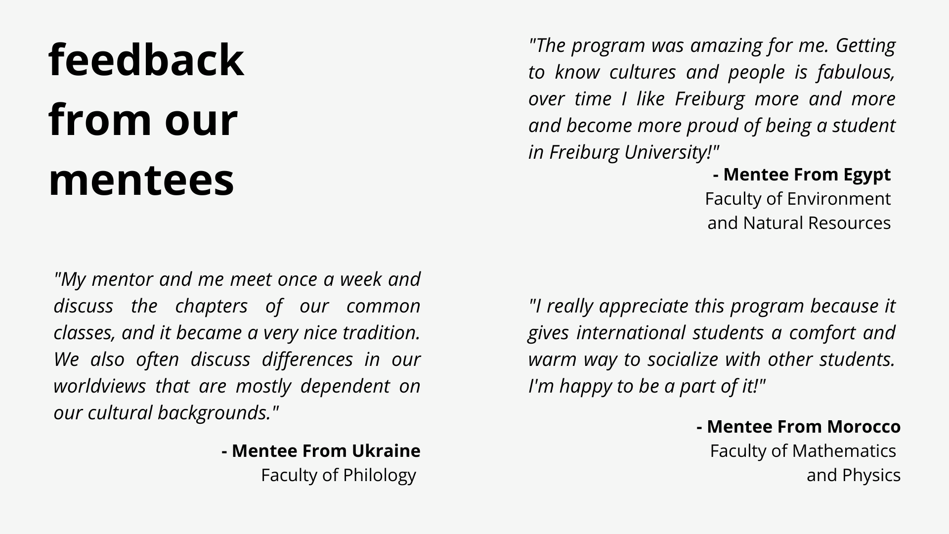 feedback mentees