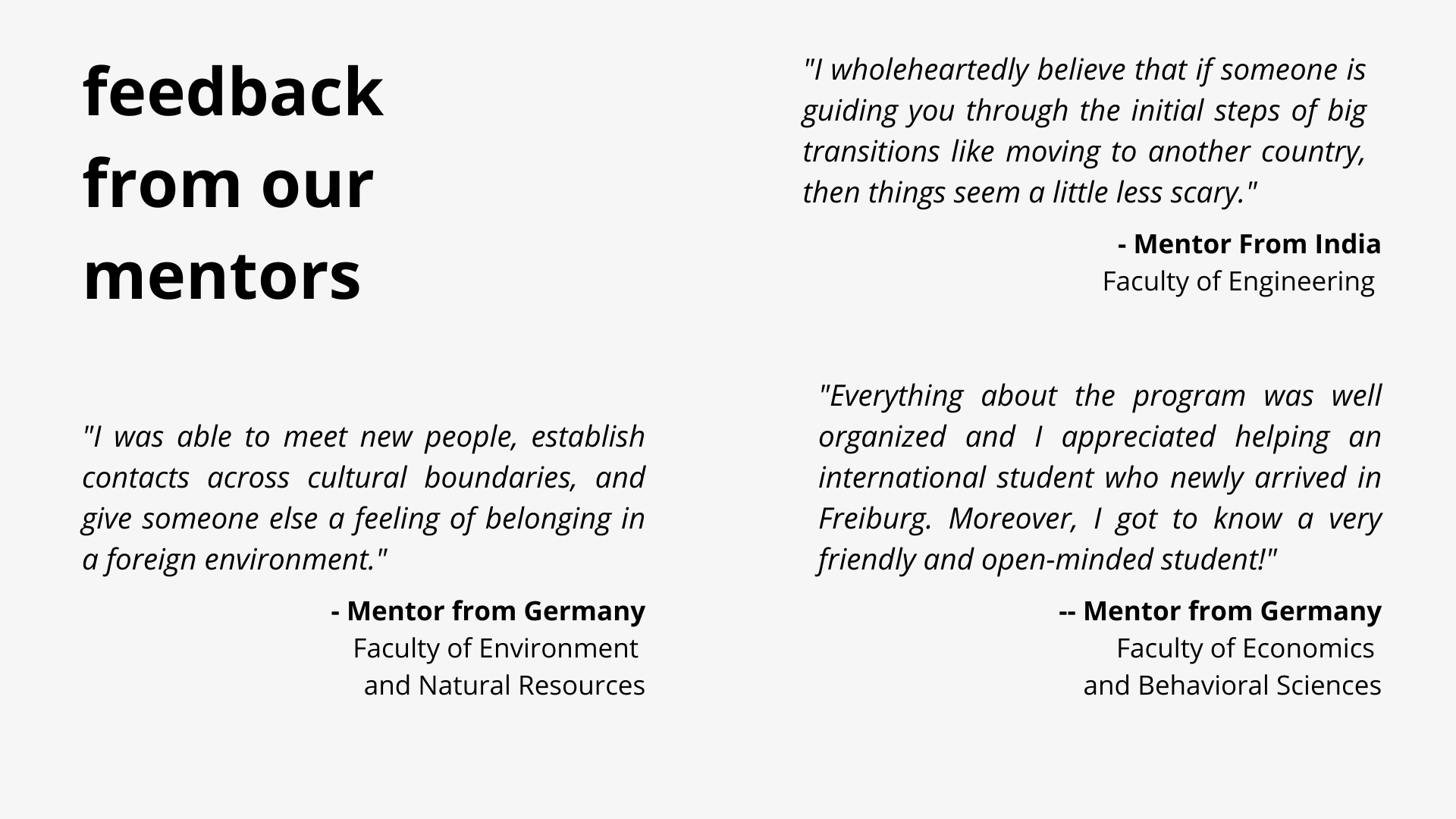 mentors feedback