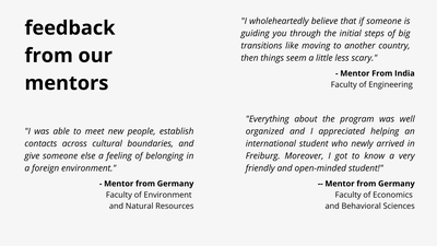 mentors feedback